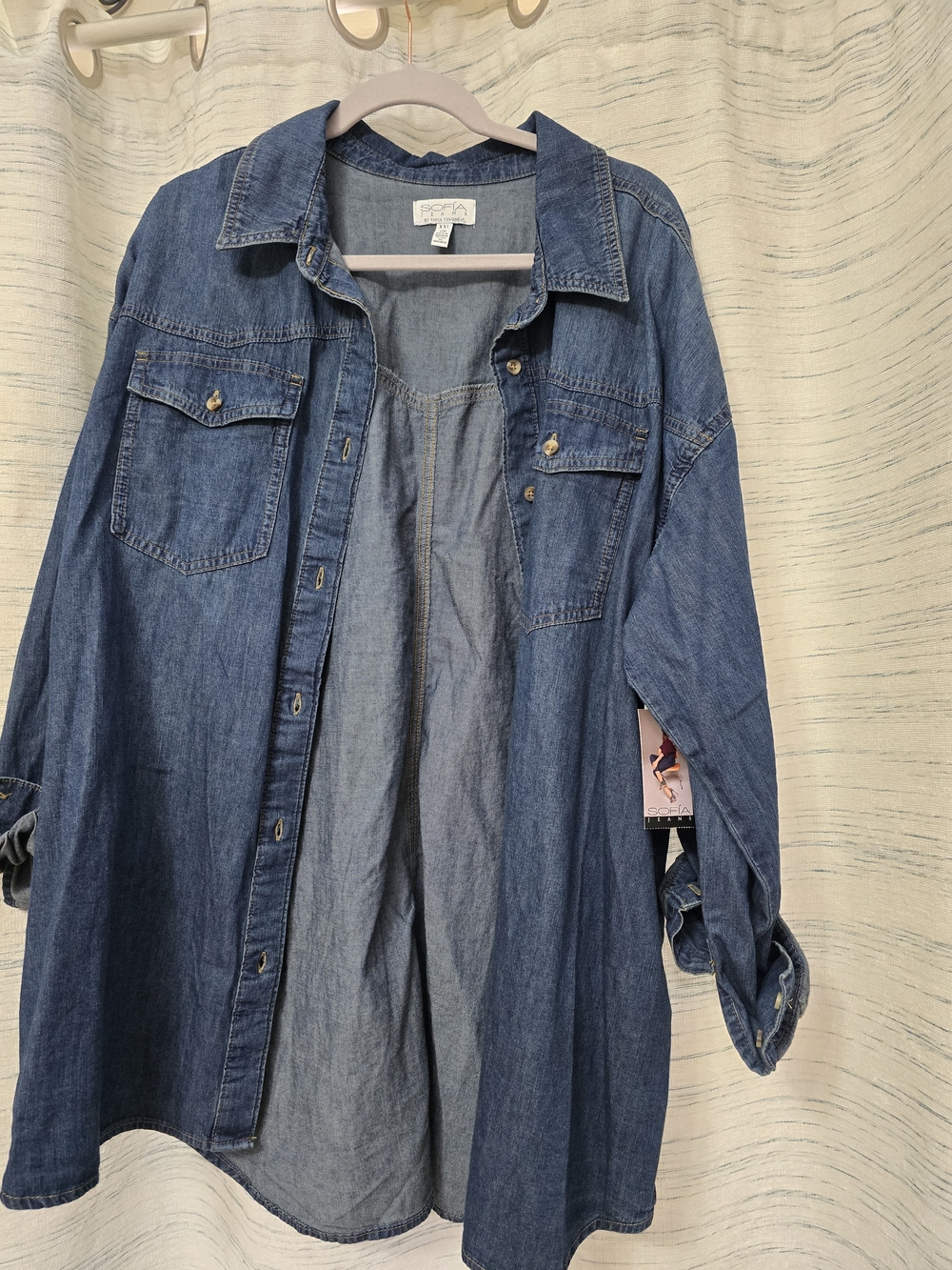 sofia by sofia vergara Blue Denim Button-Down Shirt